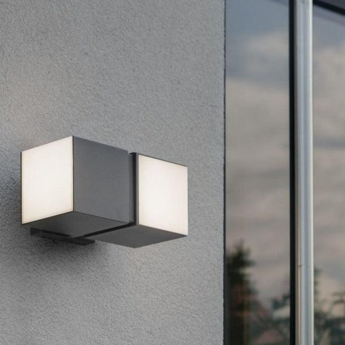 Lutec Cuba LED Adjustable Wall Light - Dark Grey 5193801118 outdoor wall