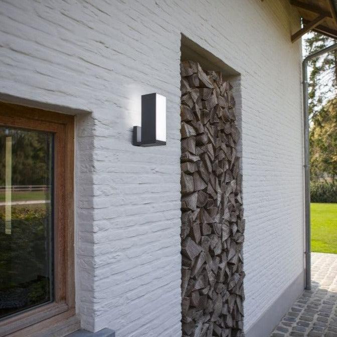Lutec Cuba Modern Outdoor LED Wall Light In Dark Grey 5193810118 Outside Wall