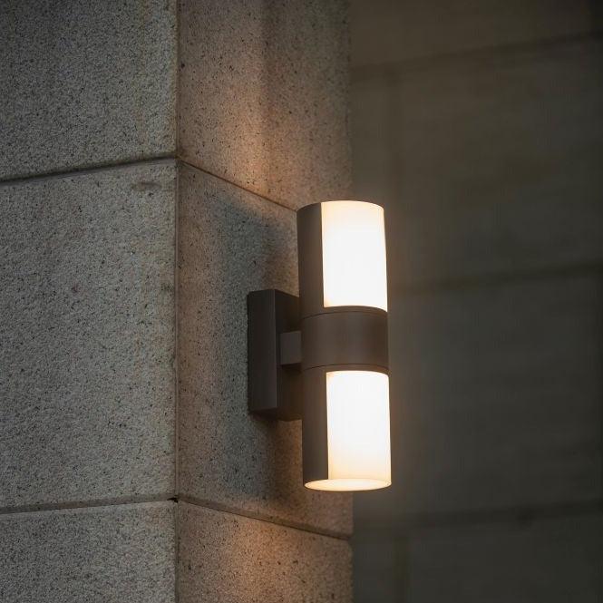 Lutec Cyra Adjustable LED Wall Light - Dark Grey 5198101118 - lit