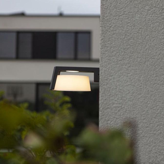 Lutec Moon Integrated LED Grey Outdoor Wall Light 5206001118 Outside wall