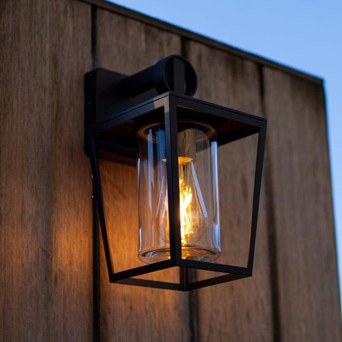 Lutec West Outdoor Down Wall Lantern Light - Black 5207901012 outside shot