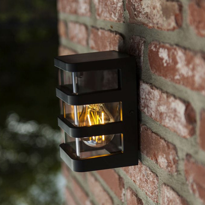 Lutec Dalton Black Outdoor Wall Washer Light – IP44