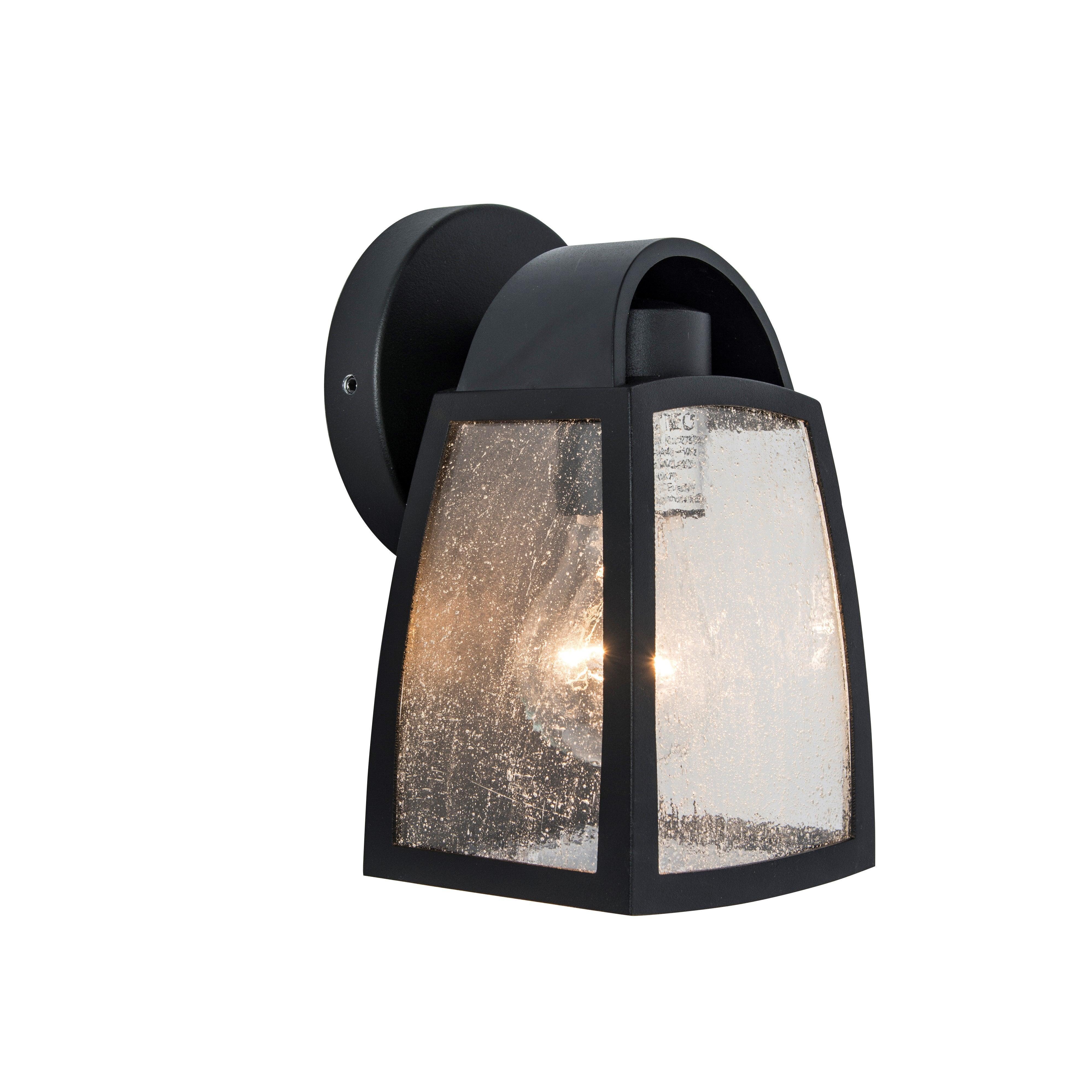 Lutec Kelsey Hanging Outdoor Black Lantern Wall Light