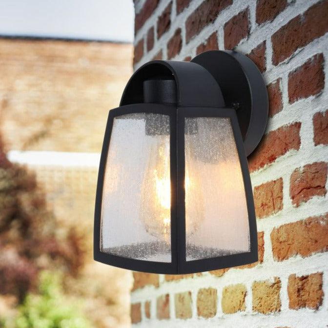 Lutec Kelsey Hanging Outdoor Black Lantern Wall Light 5273701012