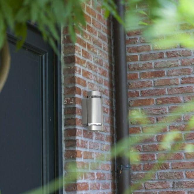 Lutec Focus Outdoor Wall Light In Stainless Steel