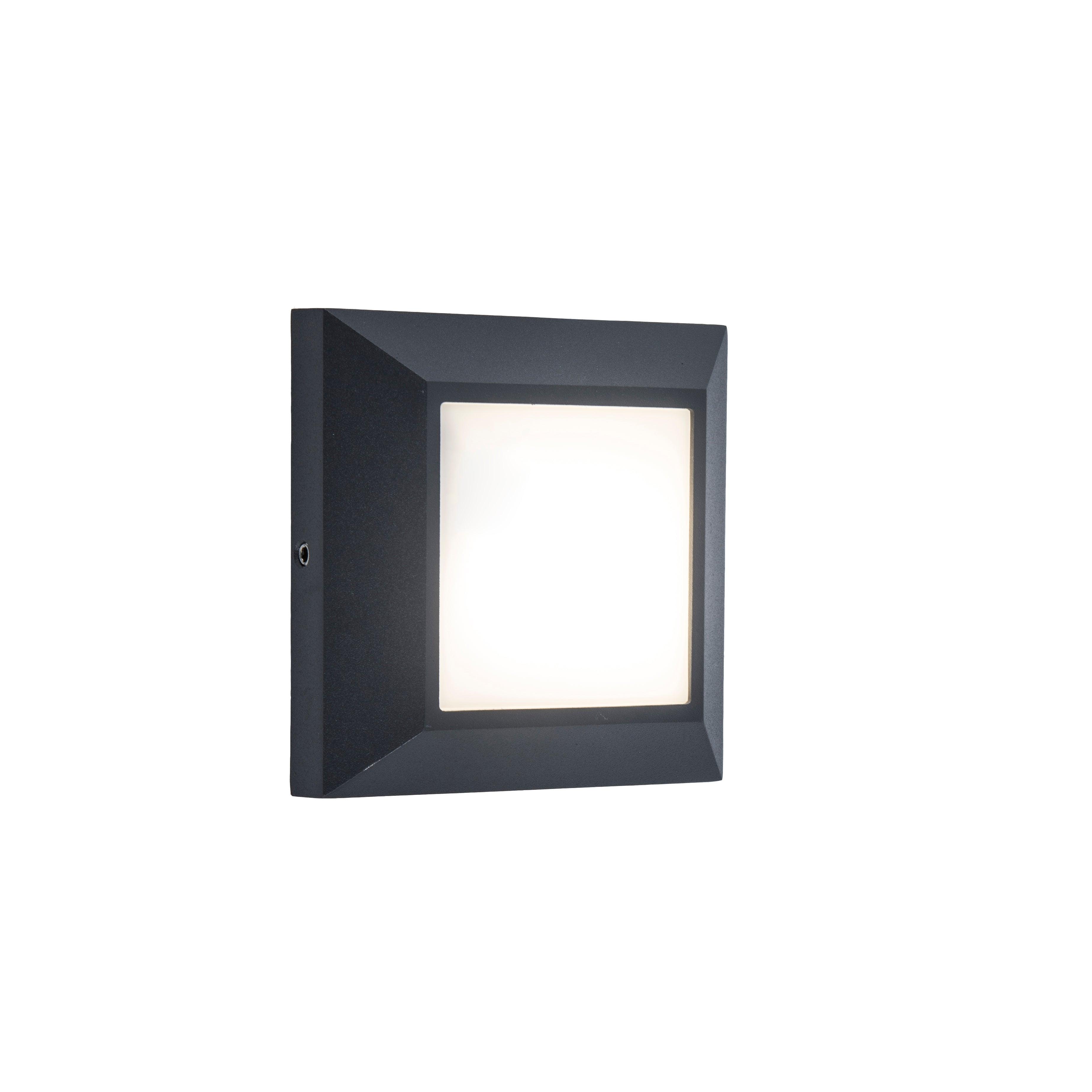 Lutec Helena Outdoor Recessed Wall Light - Dark Grey 6402101118