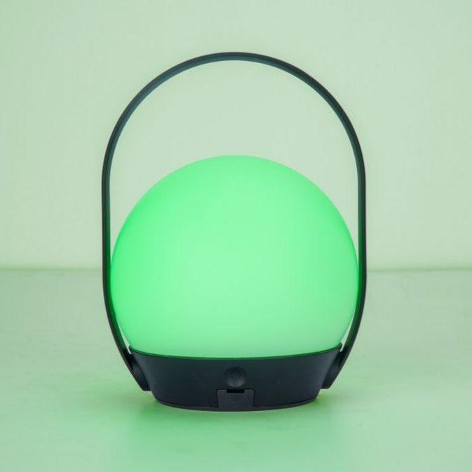 Lutec Cardi Portable Indoor and Outdoor Lamp In Black 6501702330 green light