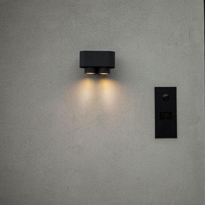 Lutec Cypres Outdoor Down Twin Wall Light - Grey 6604003118 outside wall