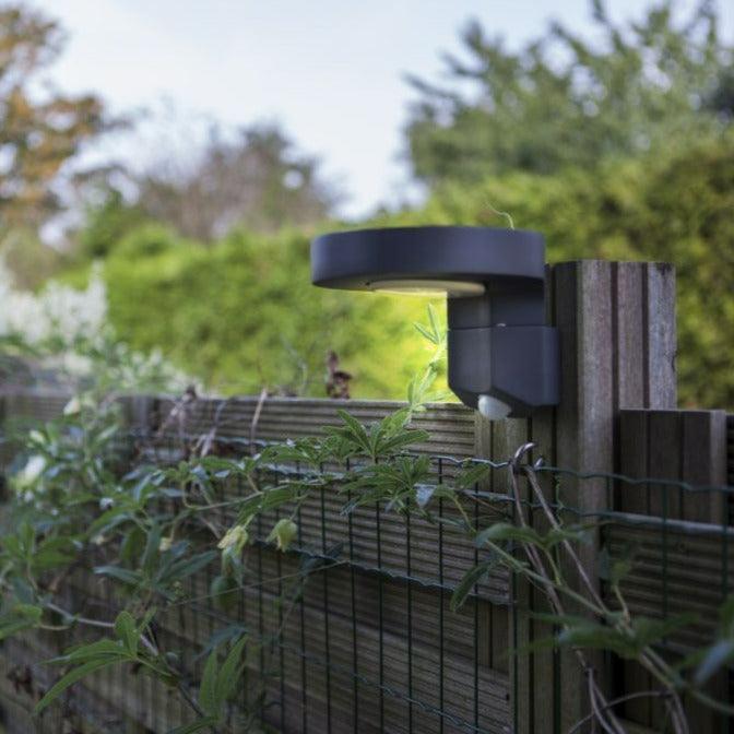 Lutec Diso LED Solar Wall Light - Dark Grey 6906702335