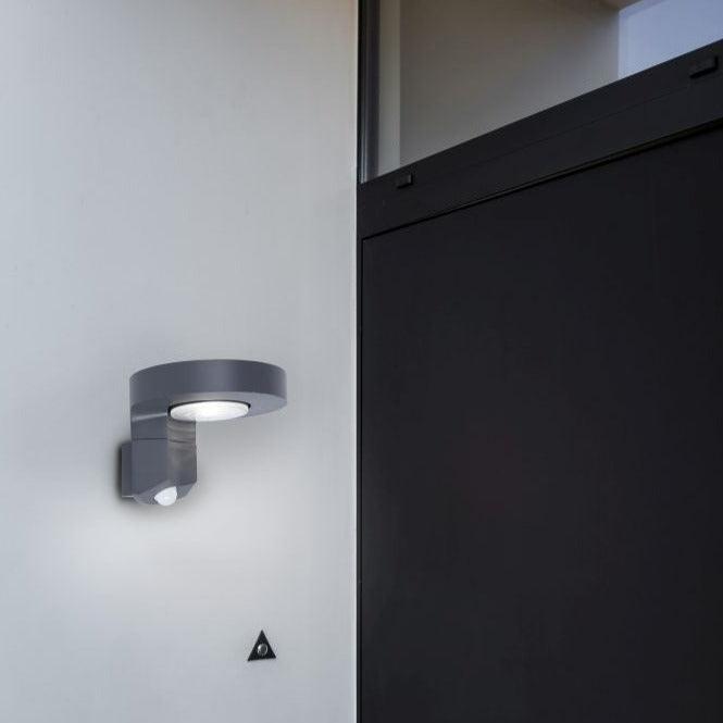 Lutec Diso LED Solar Wall Light - Dark Grey 6906702335