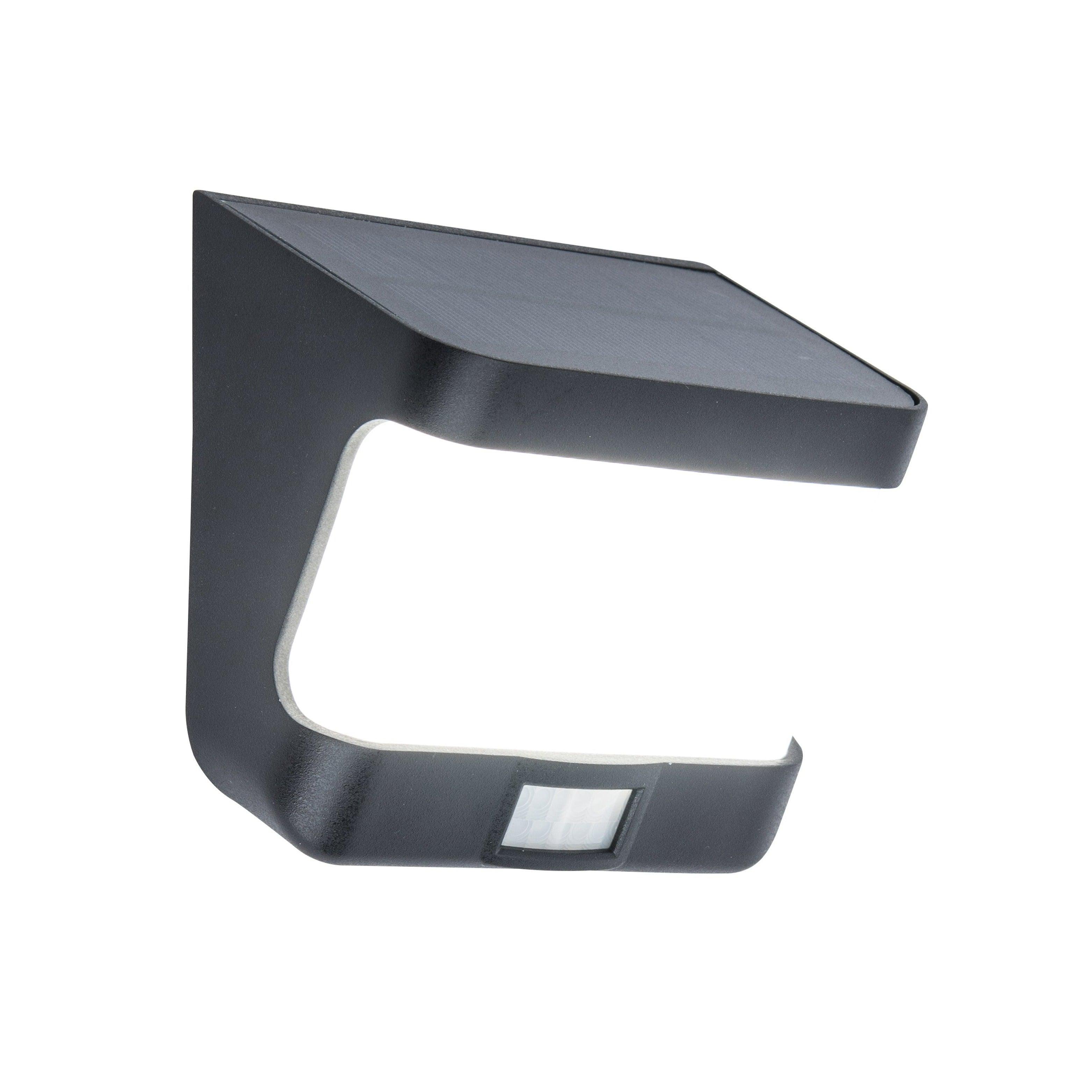 Lutec Try Outdoor LED Grey Solar Wall Light - Motion Sensor 6939101330