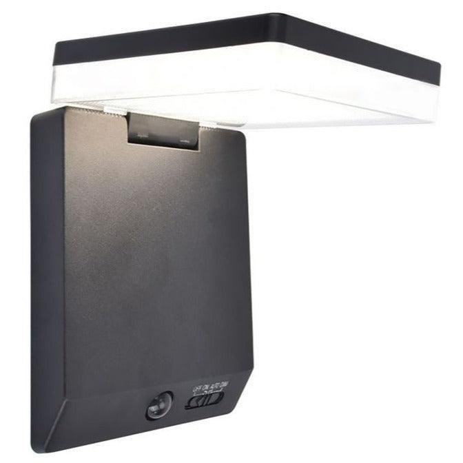 Lutec Moze Smart Solar Black LED Wall Light With PIR6943101012