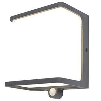 Lutec Doblo Solar Grey Outdoor LED Wall Light - PIR Sensor 6943701125