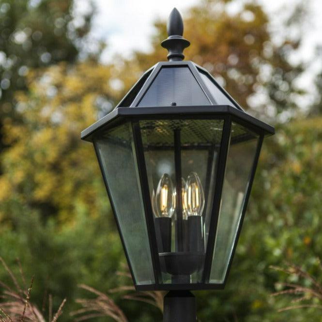 Lutec London LED Outdoor Solar Post - Black 6951301189