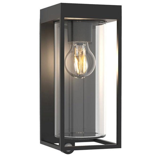 Lutec Flair Solar PIR Outdoor Wall Light - Black 6988804012