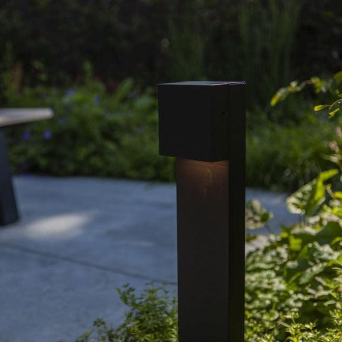 Lutec Gemini XF IP54 Outdoor LED Bollard Light In Matt Black 7104002012