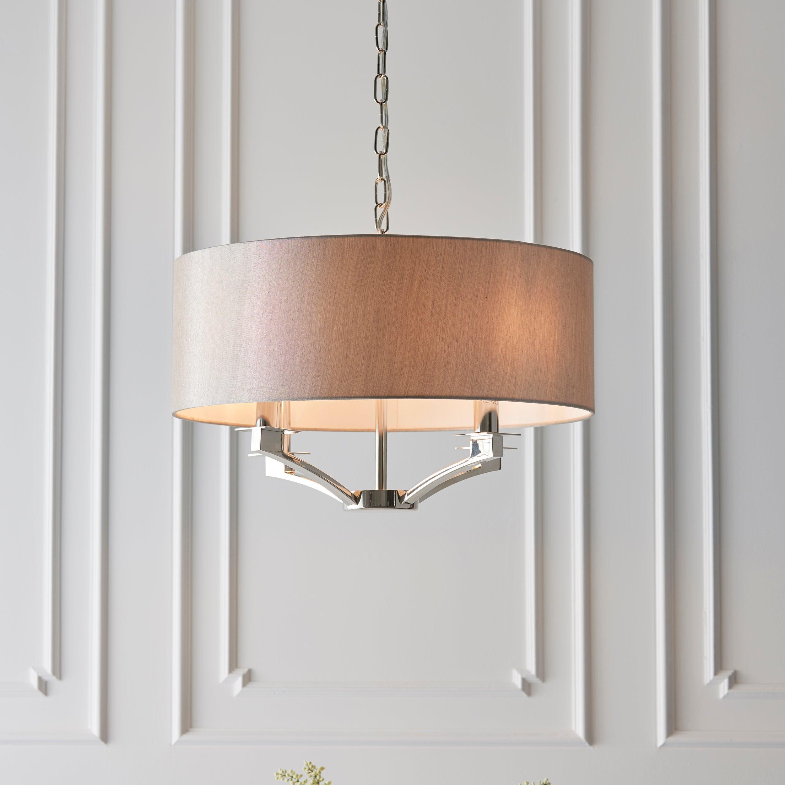 Vienna Polished Nickel 4 Light Ceiling Pendant Ceiling-Ceiling Pendant Lights-Interiors 1900-6-Tiffany Lighting Direct