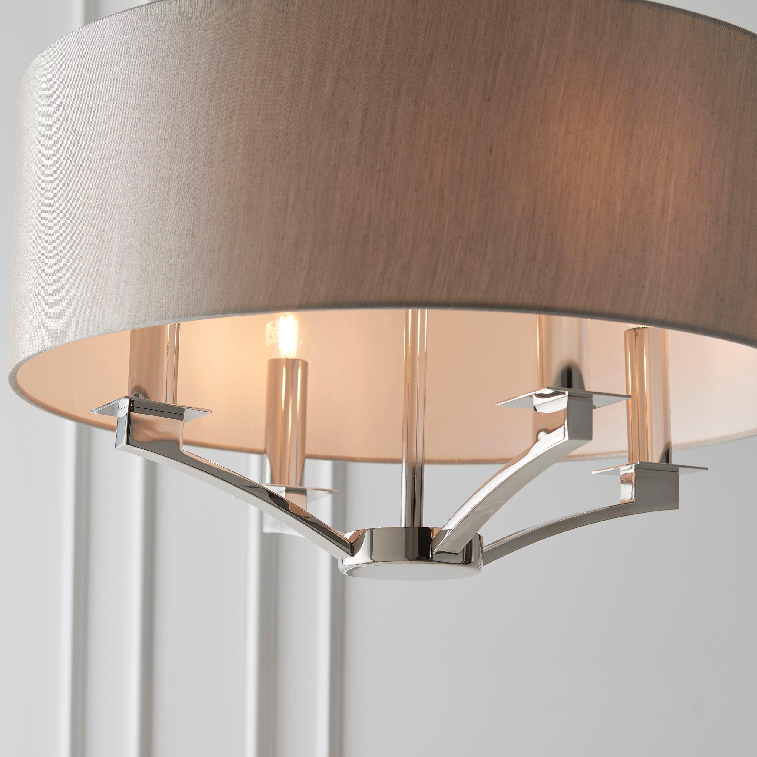 Vienna Polished Nickel 4 Light Ceiling Pendant Ceiling-Ceiling Pendant Lights-Interiors 1900-8-Tiffany Lighting Direct