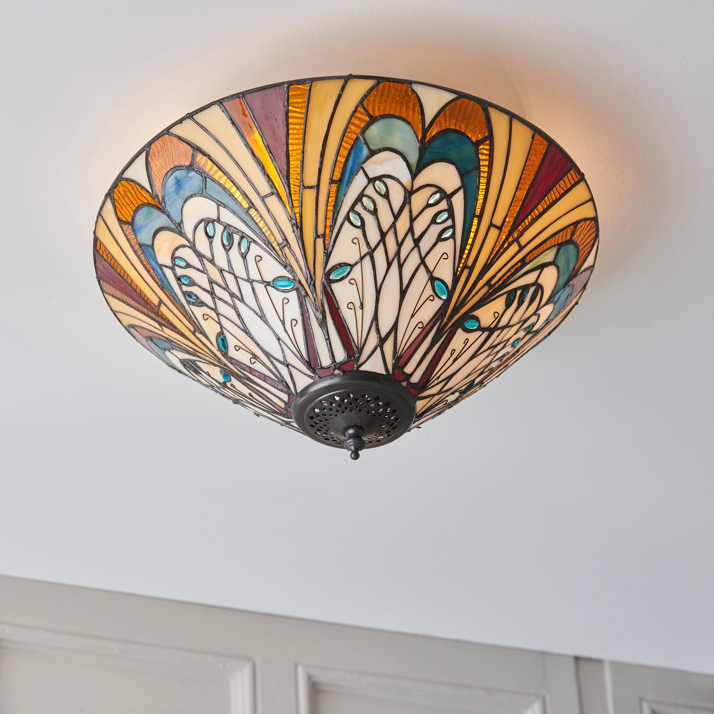 hector tiffany flush ceiling light Hallway Lighting Image