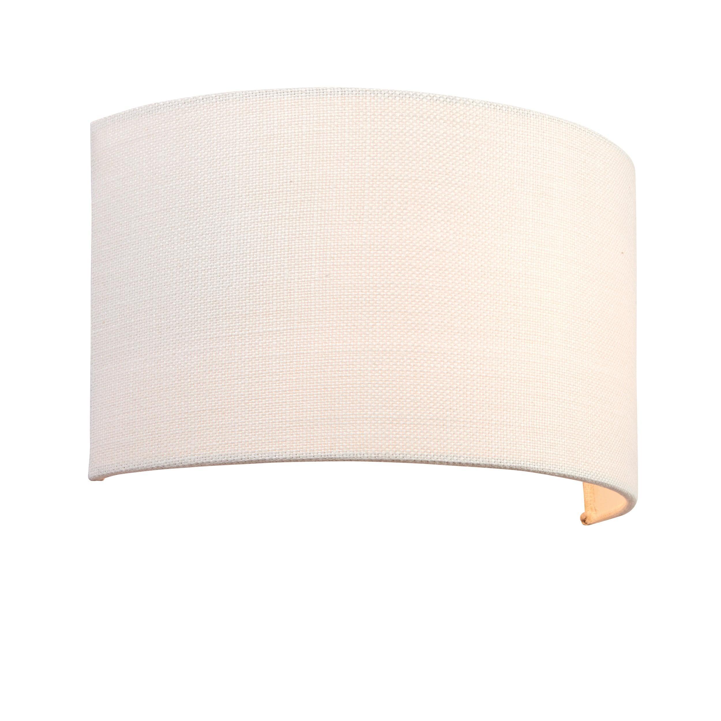 Endon OBI 1 Light Vintage White Linen Wall Light 70334