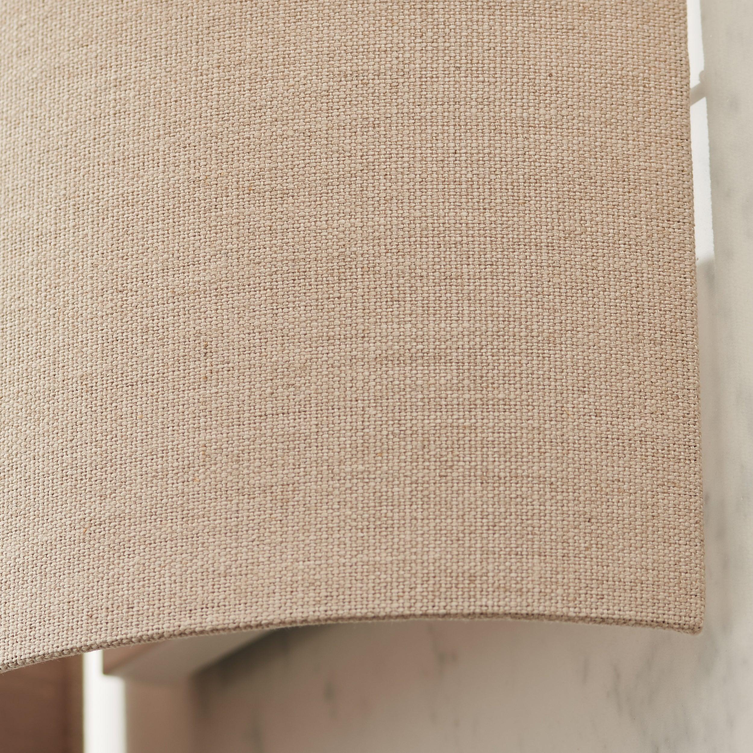 Endon OBI 1 Light Natural Linen Wall Light-OPEN-BOX-50-200826