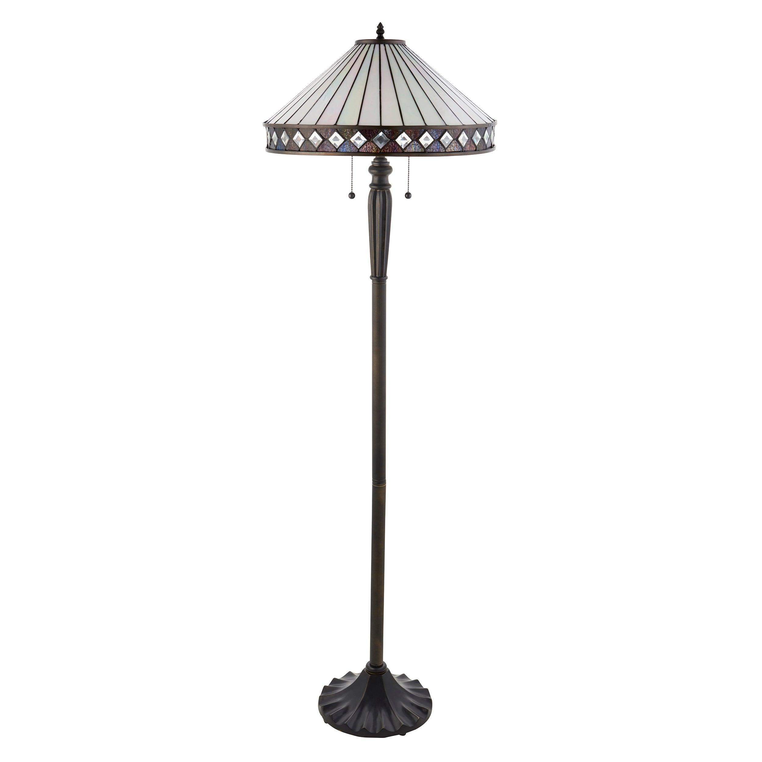 fargo tiffany floor lamp unlit close up image