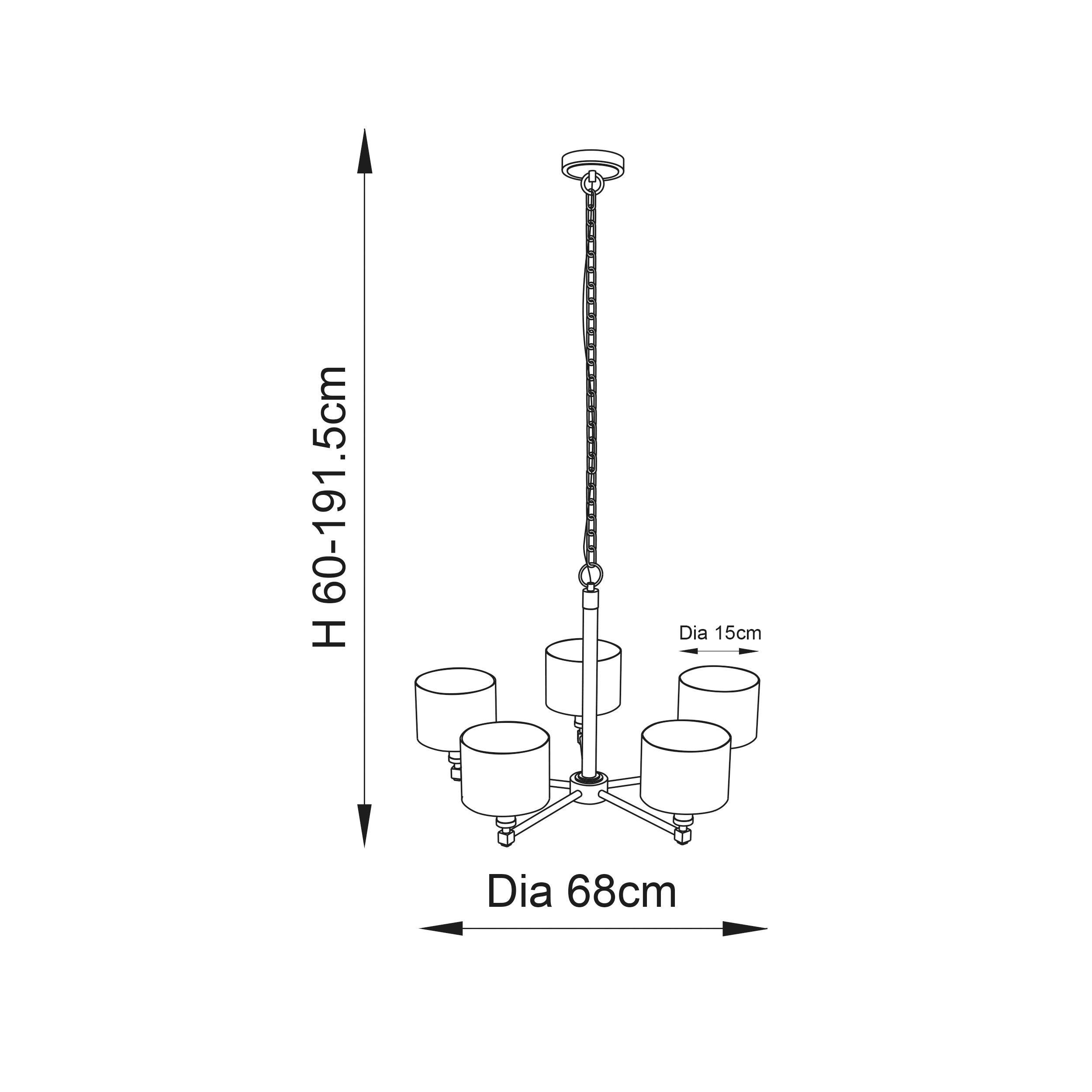 Endon Indara 5 Light Aged Bronze Ceiling Pendant-Ceiling Pendant Lights-Endon Lighting Hallway Lighting Close upTiffany Lighting Direct