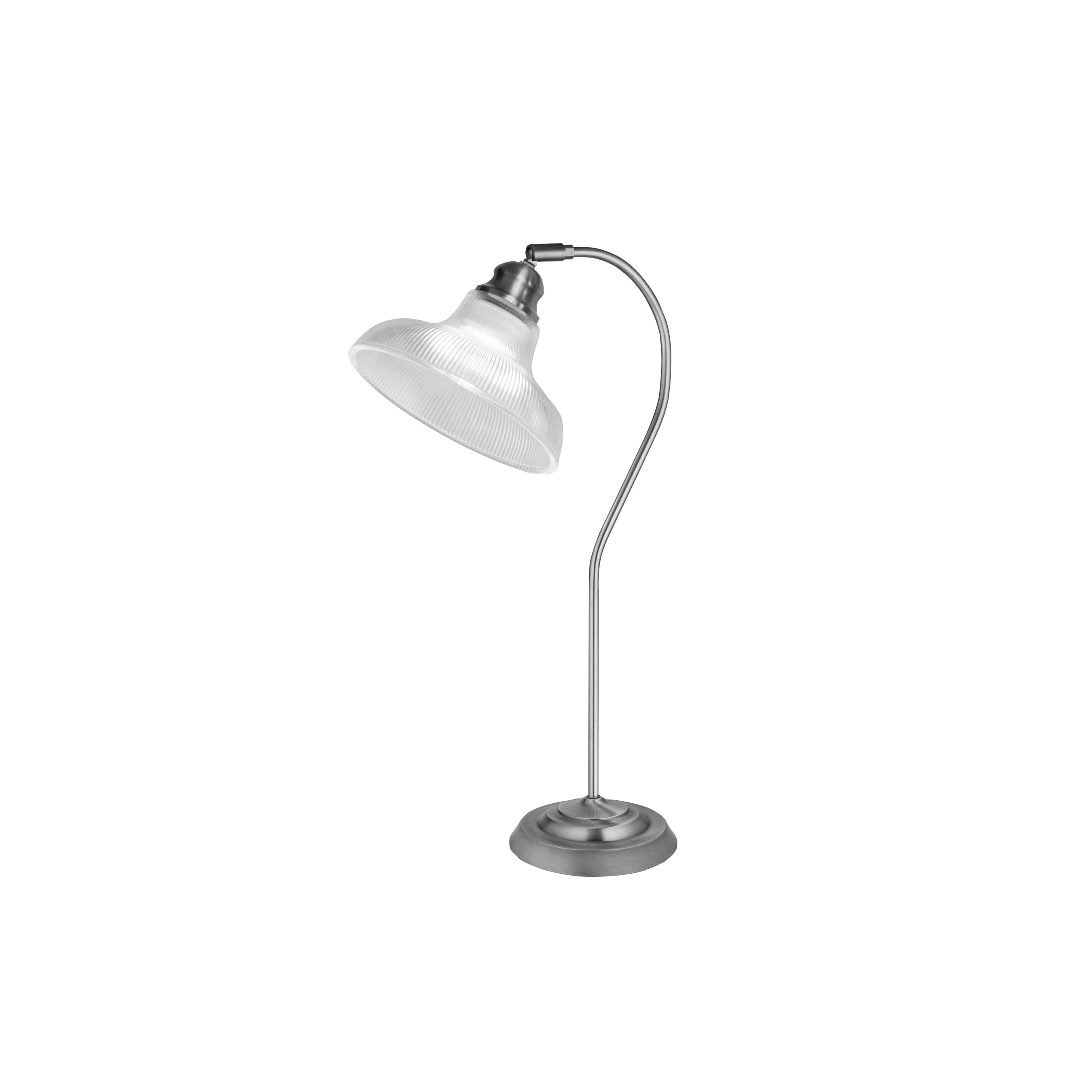 Searchlight Bistro III Silver Table Lamp - Holphane Glass Shage — alternate view
