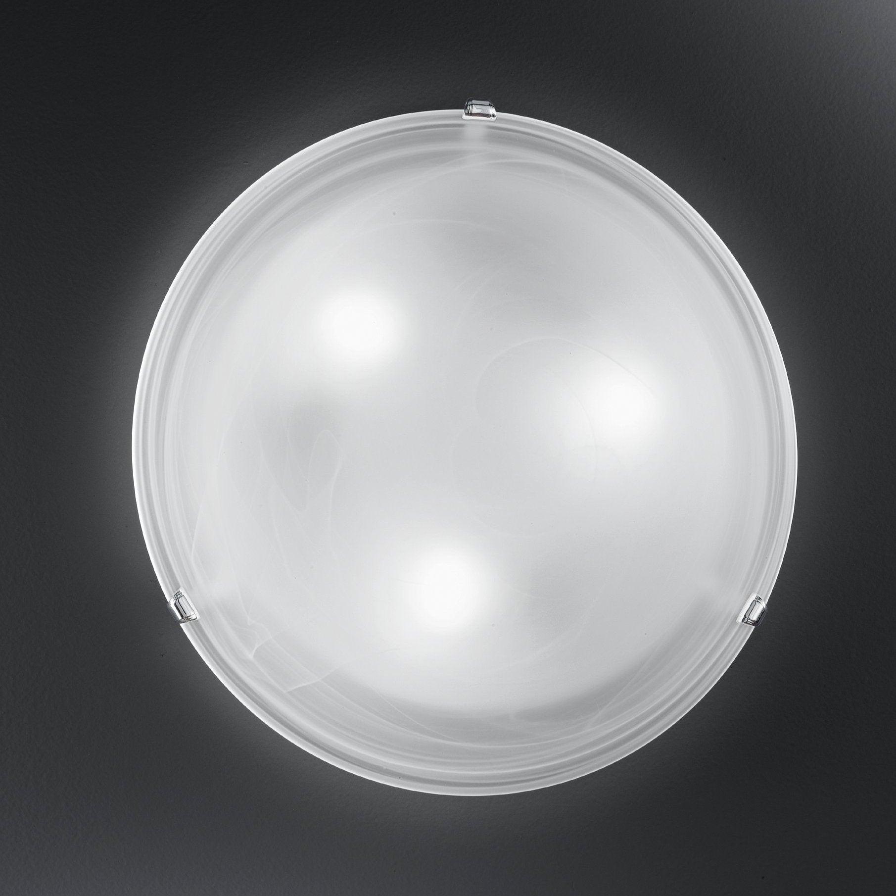 Eglo Salome White Alabaster Glass Ceiling Flush - 30cm-WAREHOUSE-40-200326