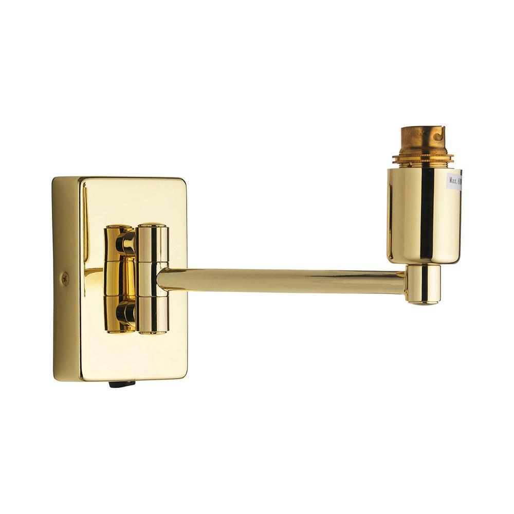 armada polished brass finish single swing arm wall light Living Room Image