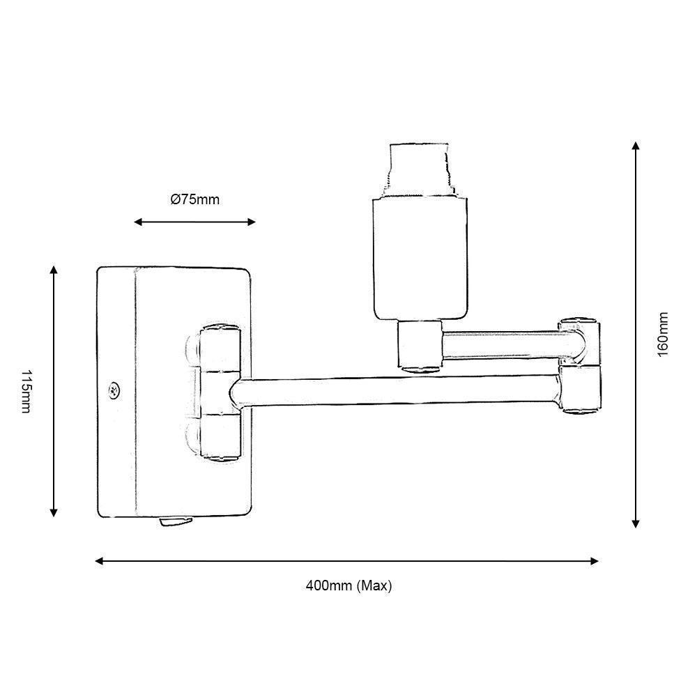 Armada Antique Brass Wall Light with Beige Shade
