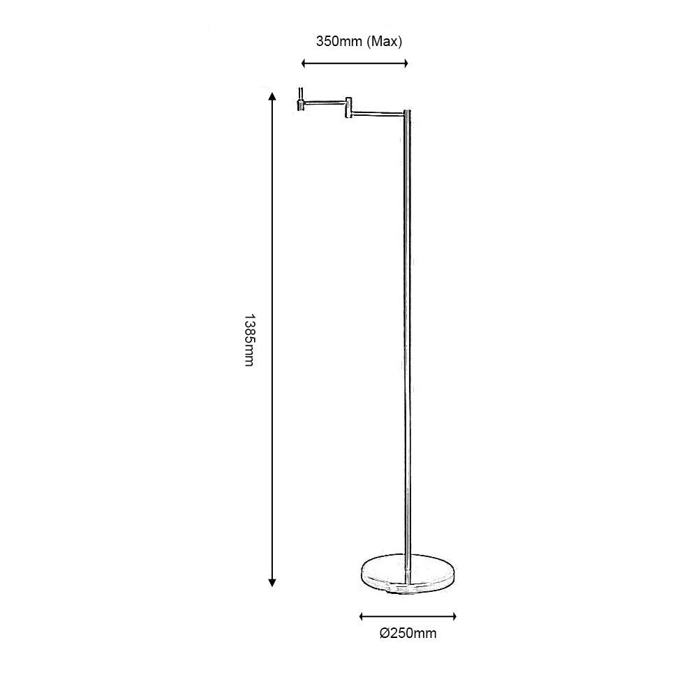 Armada Antique Brass Floor Lamp (fitting only)