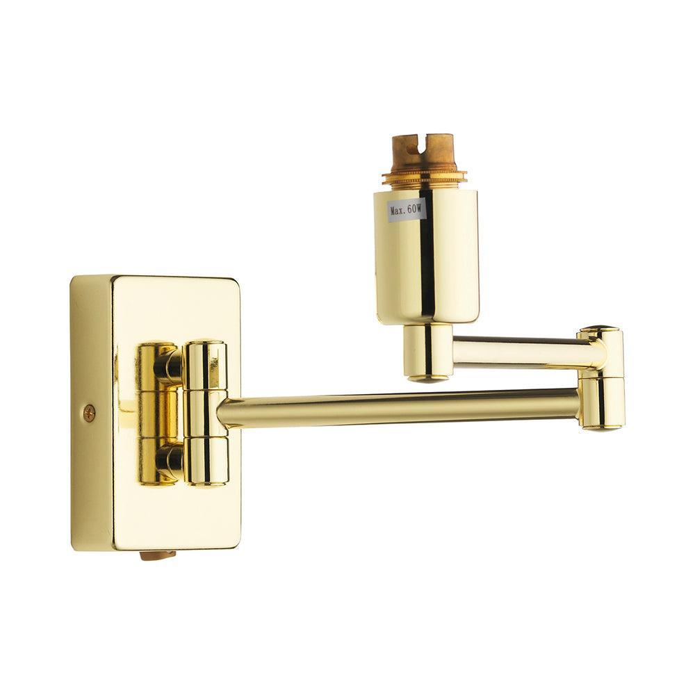 armada polished brass finish double swing arm wall light Living Room Image