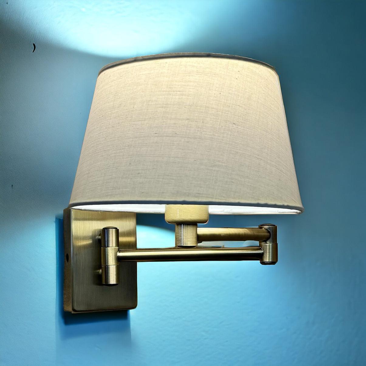 armada antique brass swing arm wall lamp classic reading light