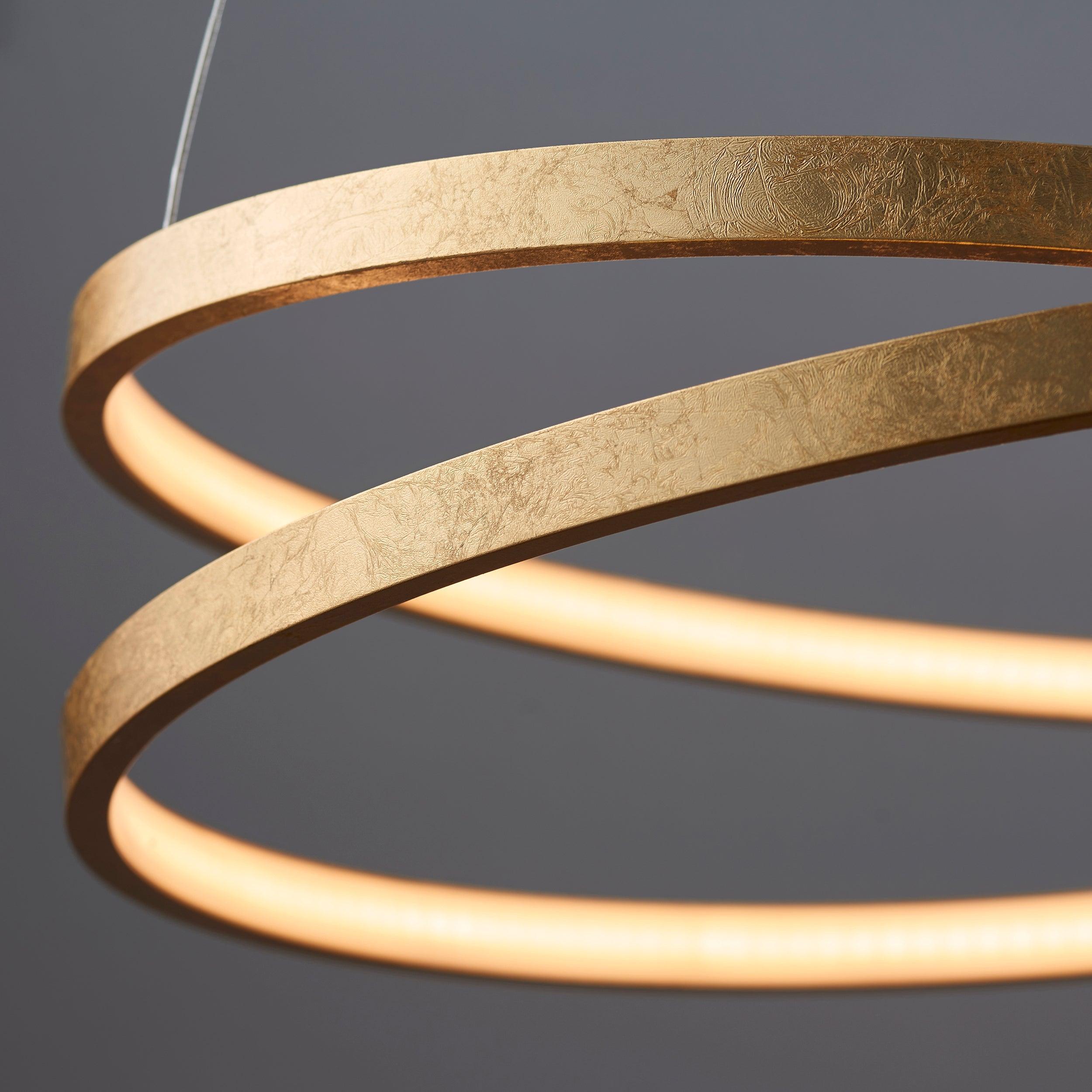 Endon Scribble 1 Light Gold Ceiling Pendant Light 72479 - Close-up Gold Detail