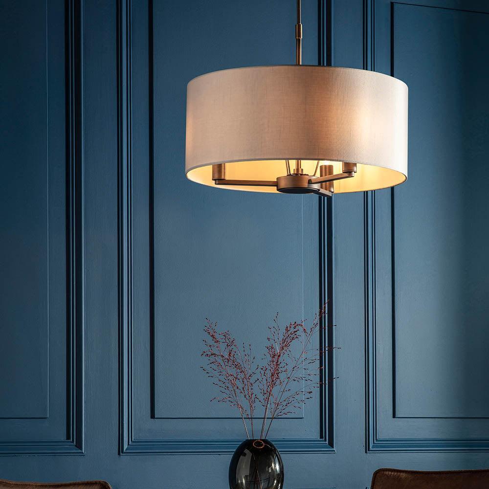 Endon Daley 3 Light Bronze Finish Ceiling Pendant-WAREHOUSE-40-290626