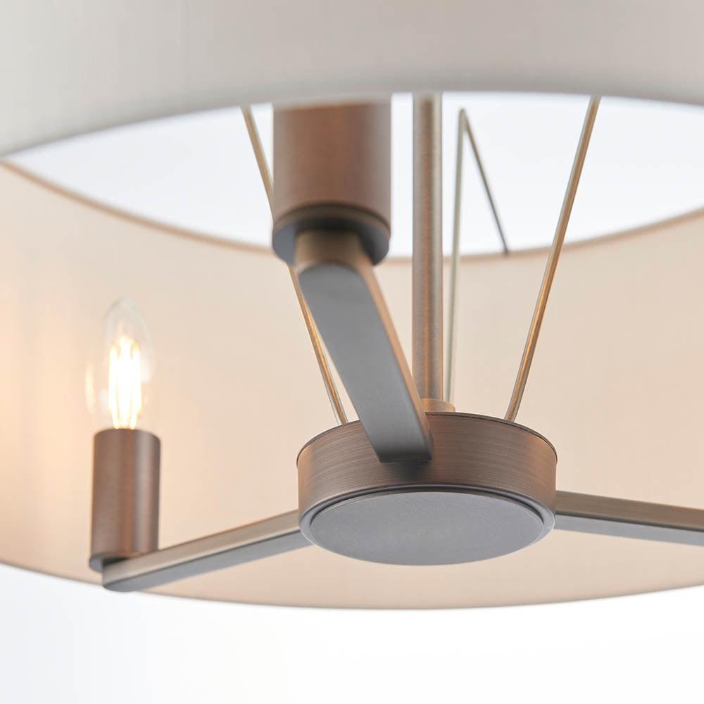 Endon Daley 3 Light Bronze Finish Ceiling Pendant-WAREHOUSE-40-290626