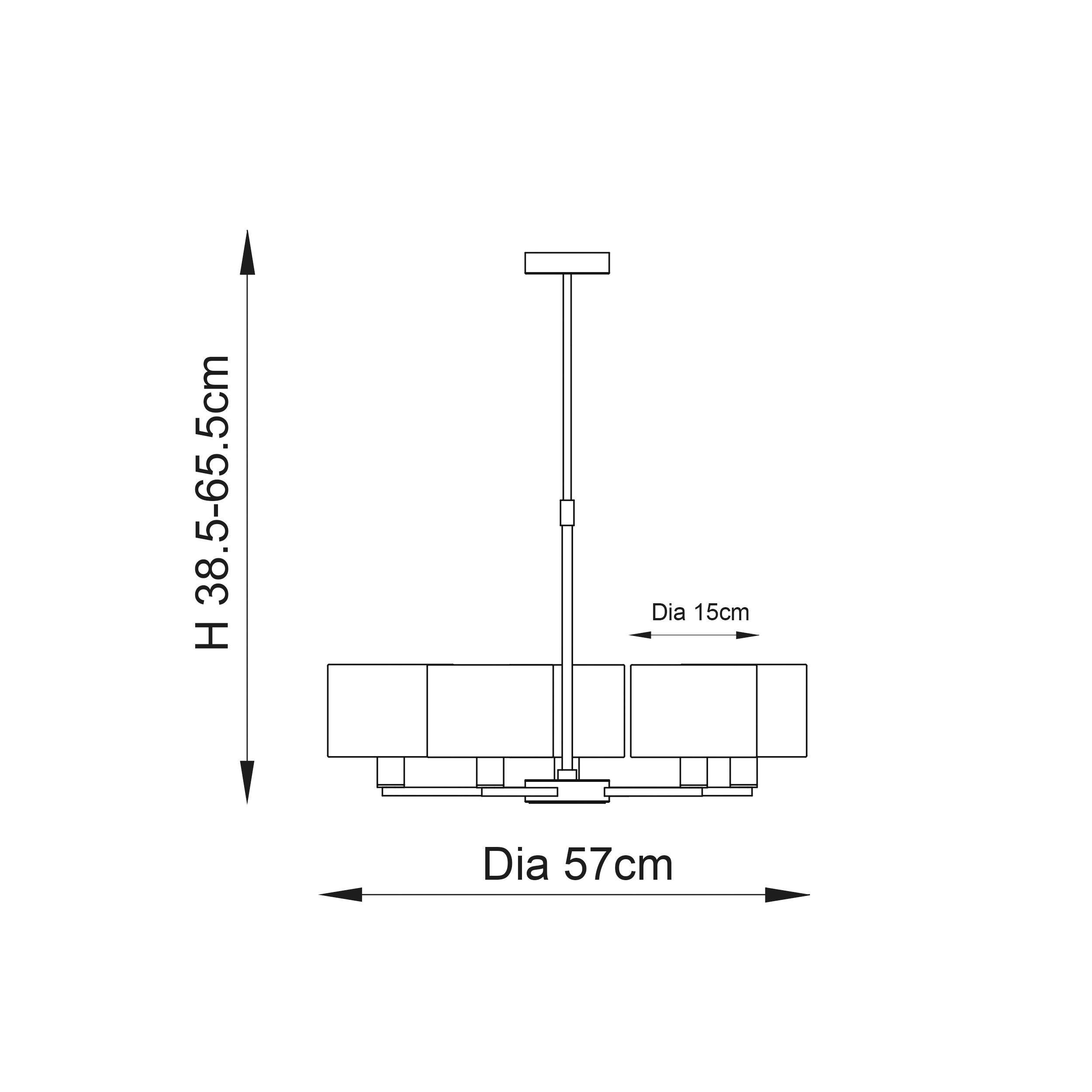 Endon Daley 5 Light Bronze Finish Pendant Ceiling Light-OPEN-BOX-50-040626