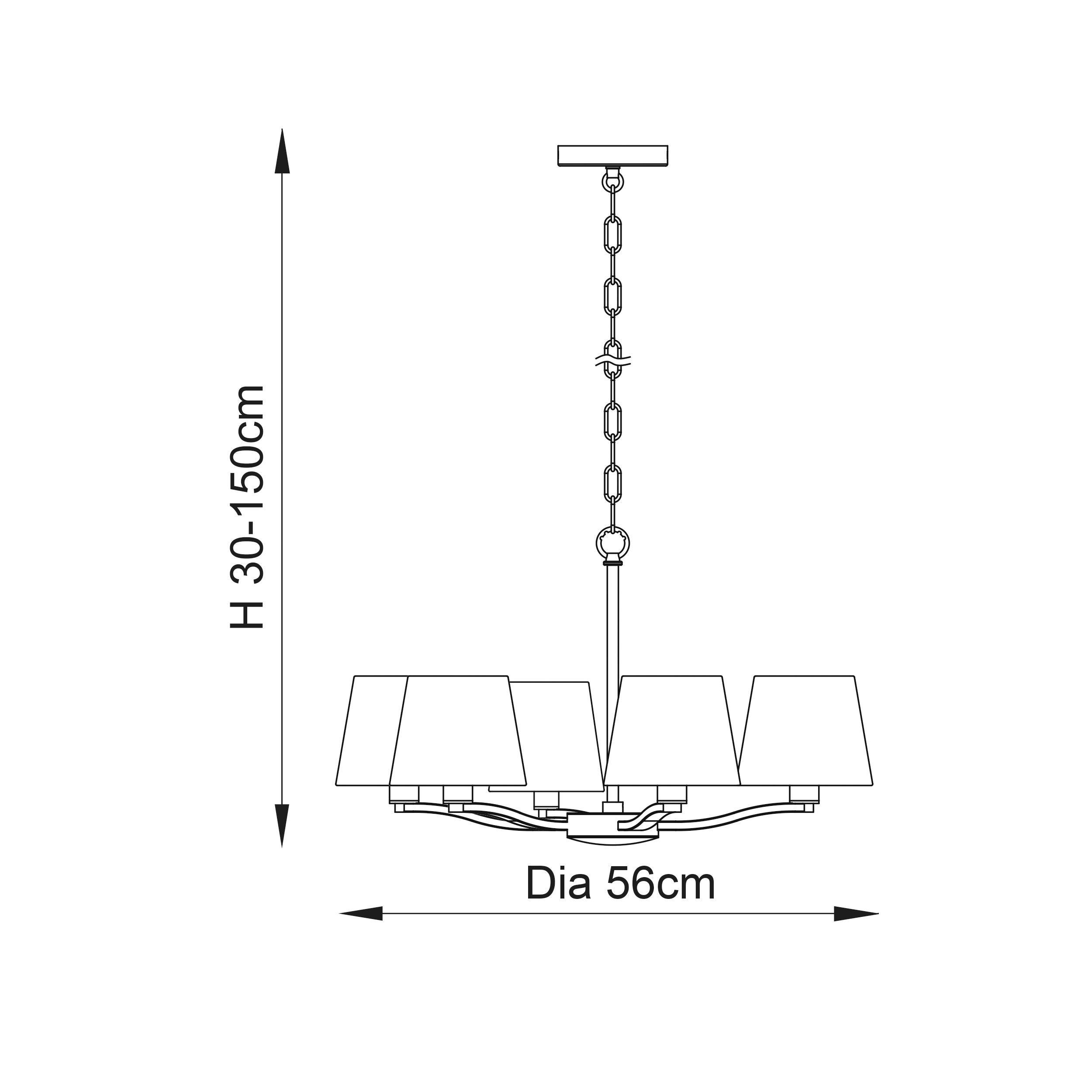 Endon Harvey 5 Light Polished Nickel Chandelier-Ceiling Pendant Lights-Endon Lighting Bedrooom Lighting Wide ImageTiffany Lighting Direct