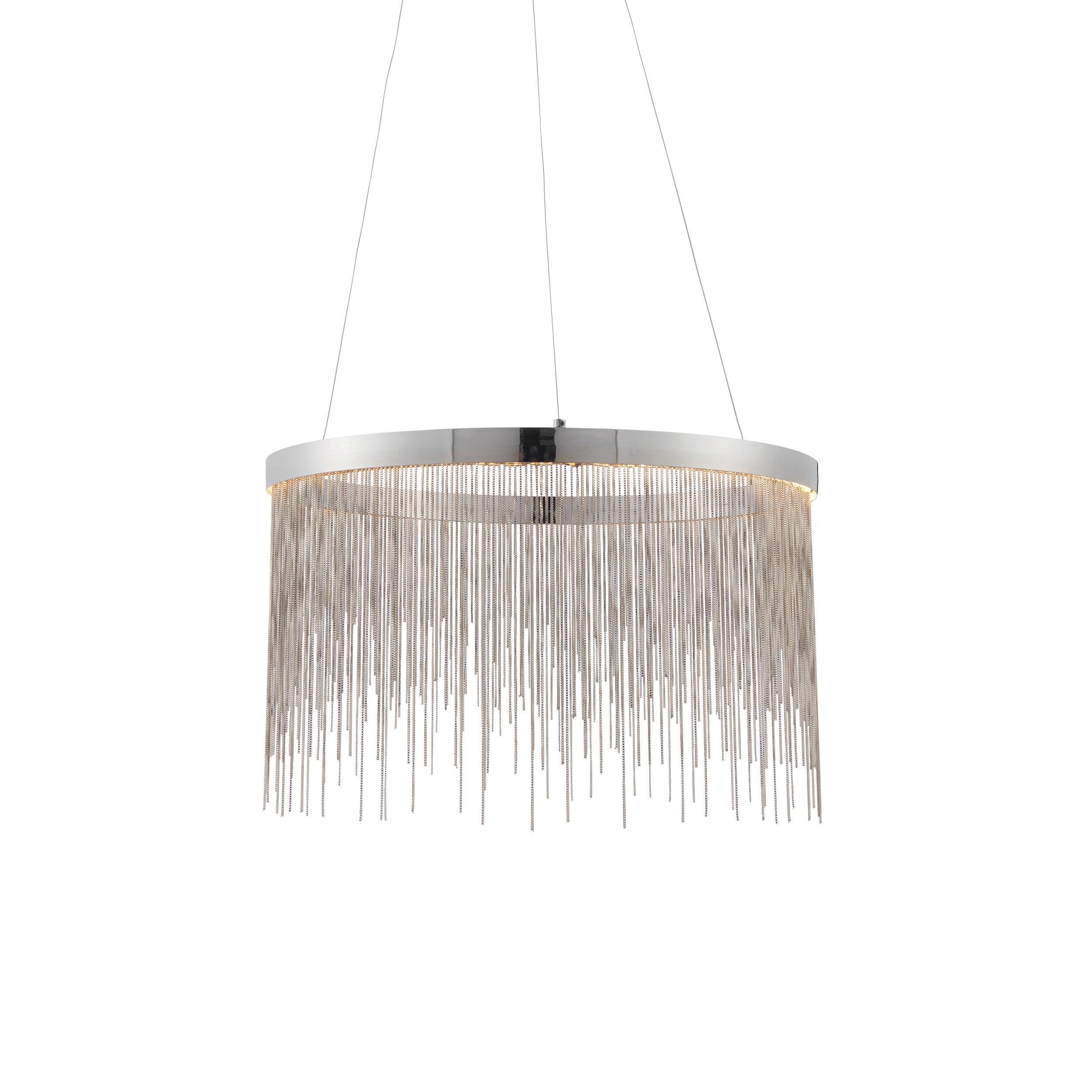Endon Zelma 1 Light Chrome Ceiling Pendant Light 73768