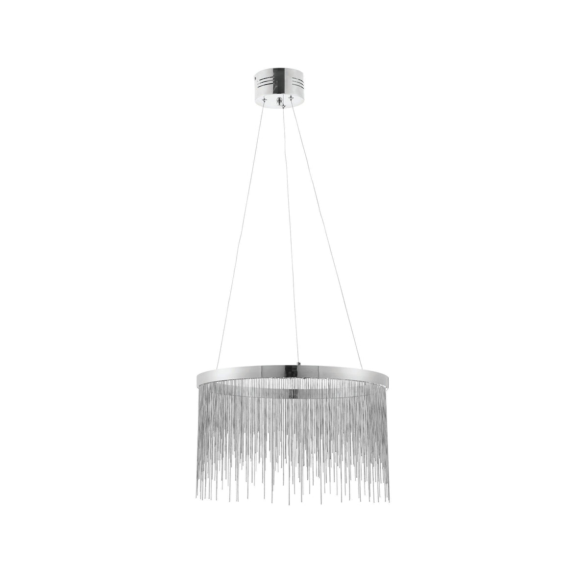 Endon Zelma 1 Light Chrome Ceiling Pendant Light-OPEN-BOX-BSL-270826