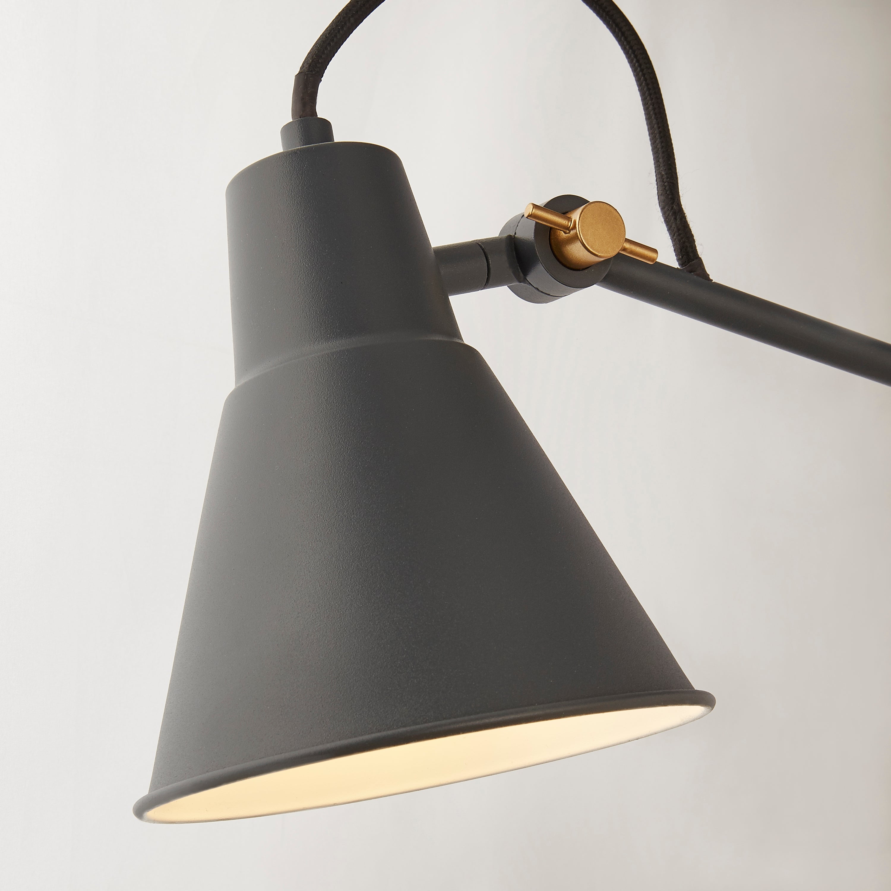 Searchlight Swing Arm Grey Wall Light