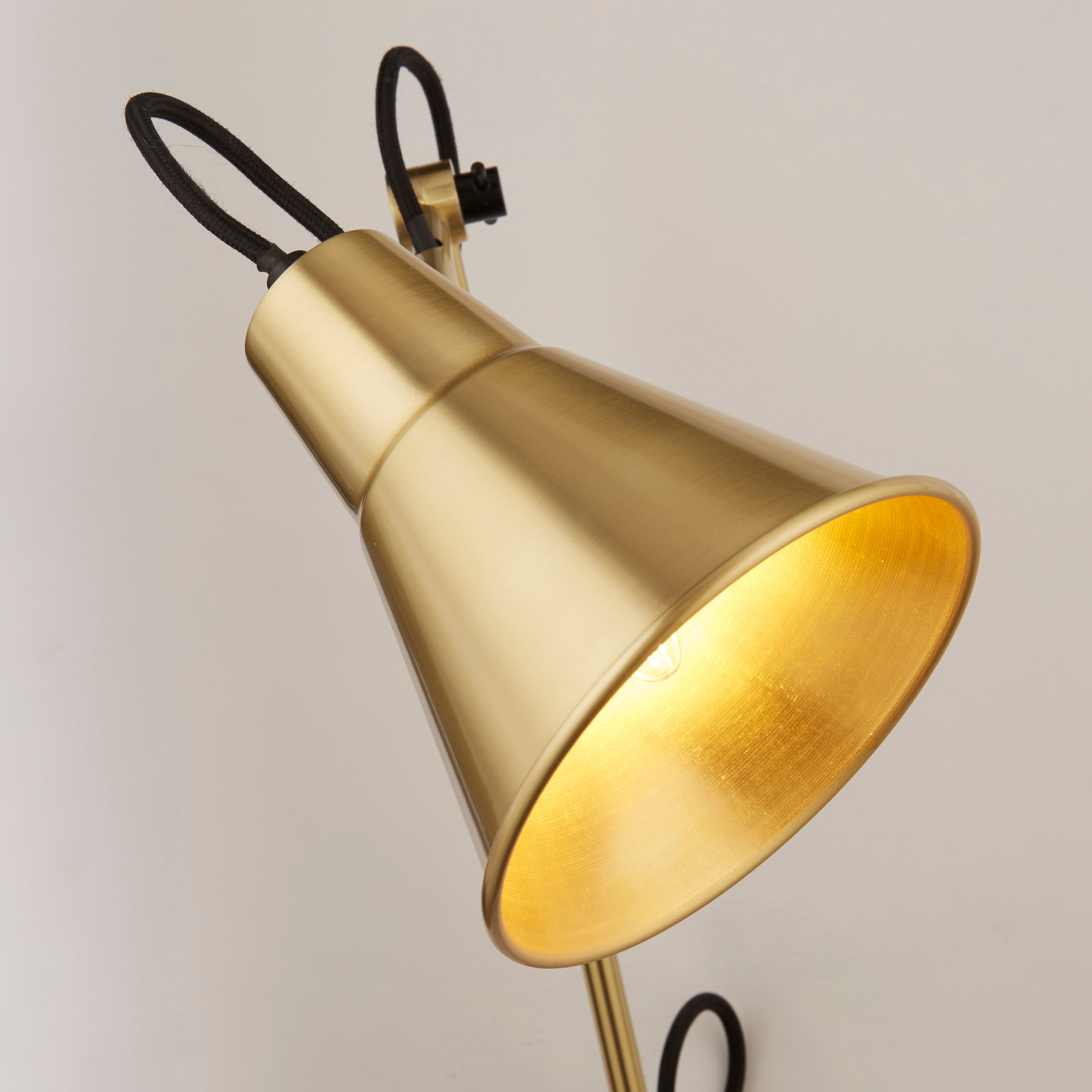 Searchlight Swing Arm Brass Wall Light