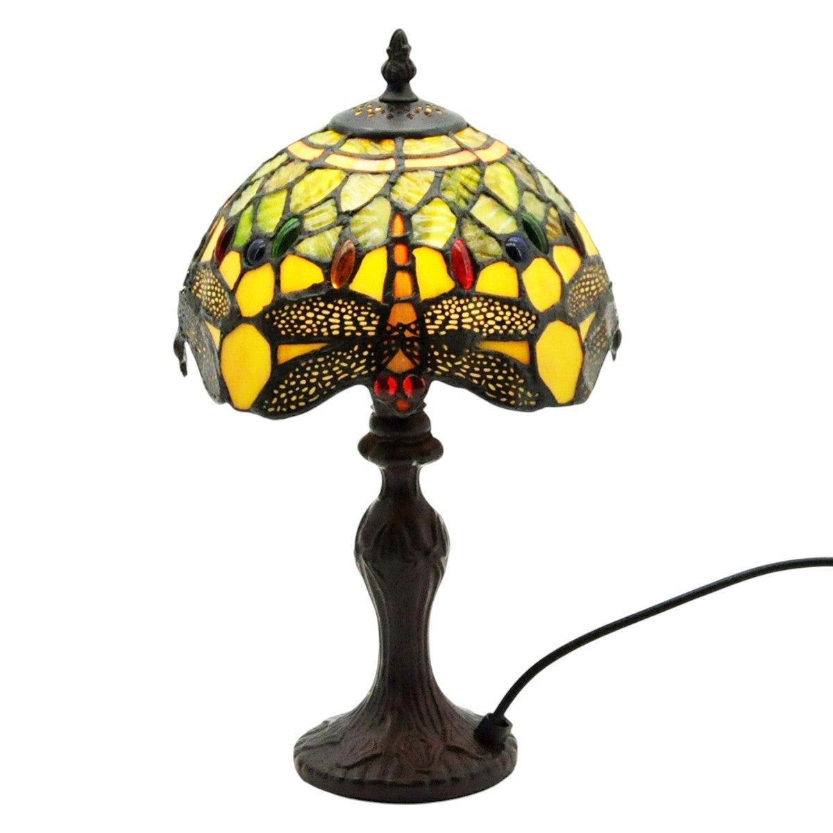 Minster Green Dragonfly Tiffany 20cm Table Lamp