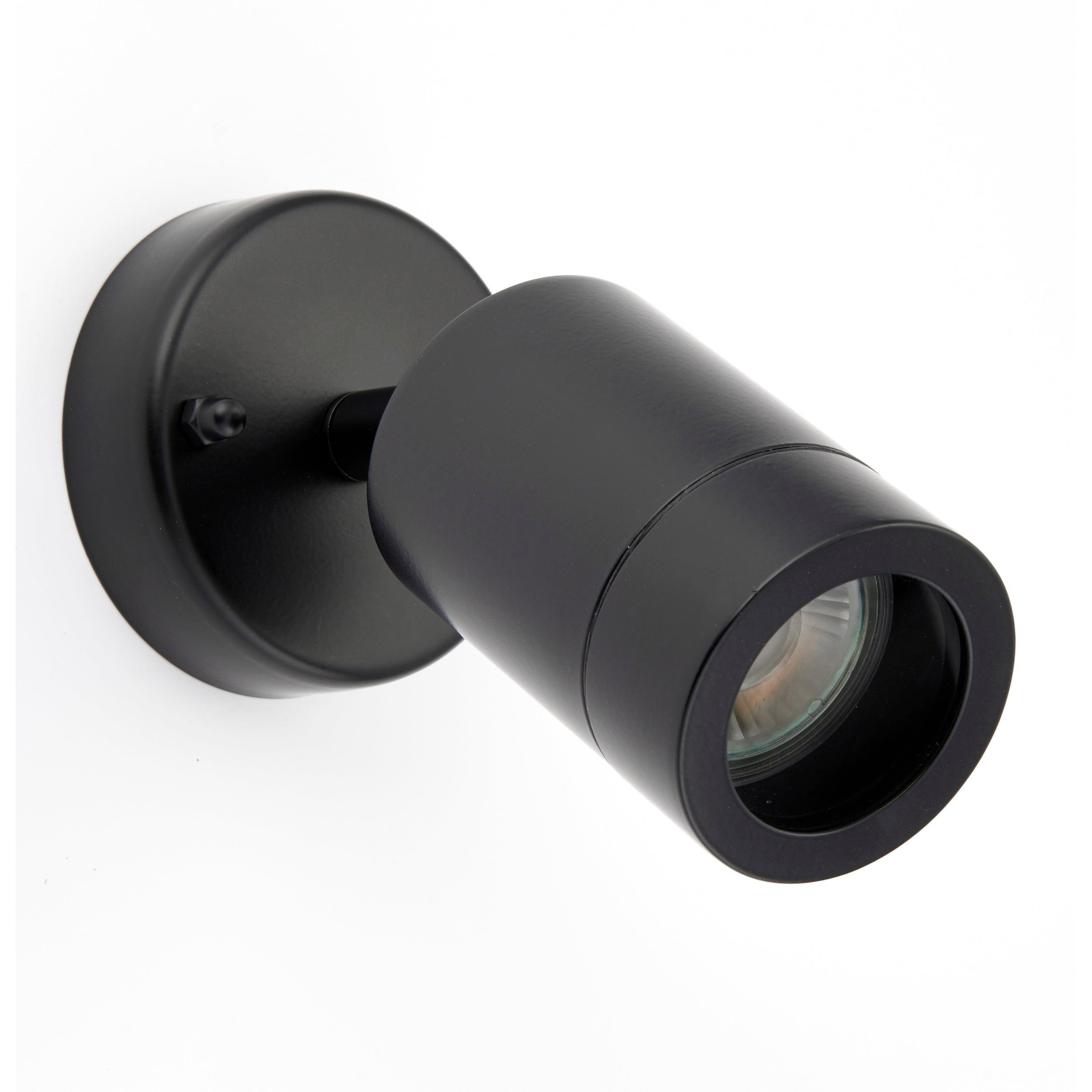 Palin Black LED Outdoor Spot Wall Light IP44 7W-WAREHOUSE-40-200326