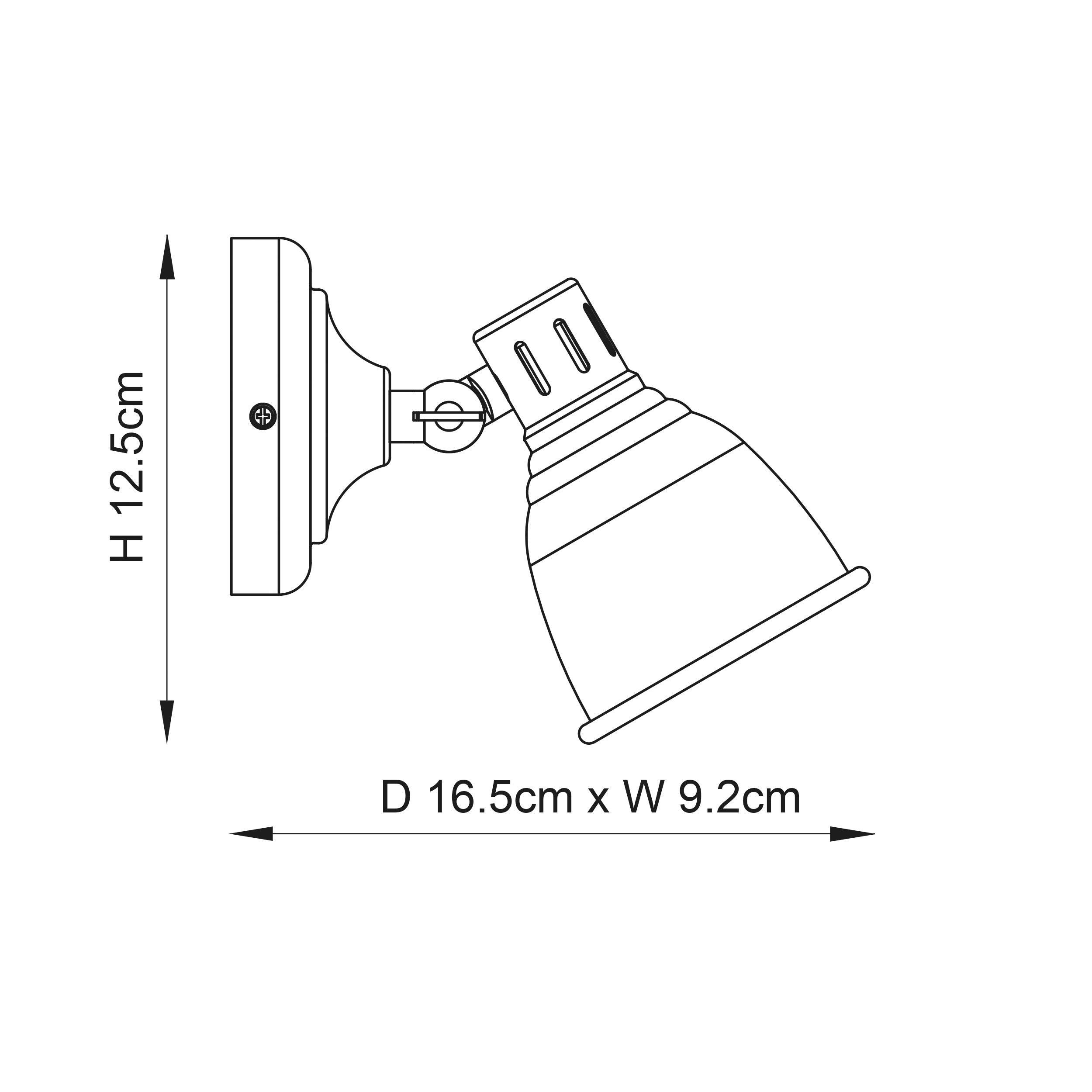 Endon Westbury 1 Light Brass Spotlight-OPEN-BOX-040626