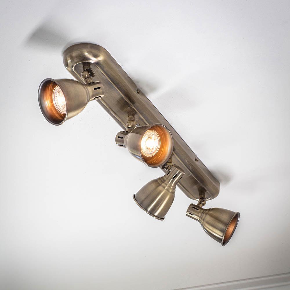 Endon Westbury Antique Brass Finish 4 Light Spot Light-OPEN-BOX-50-040626