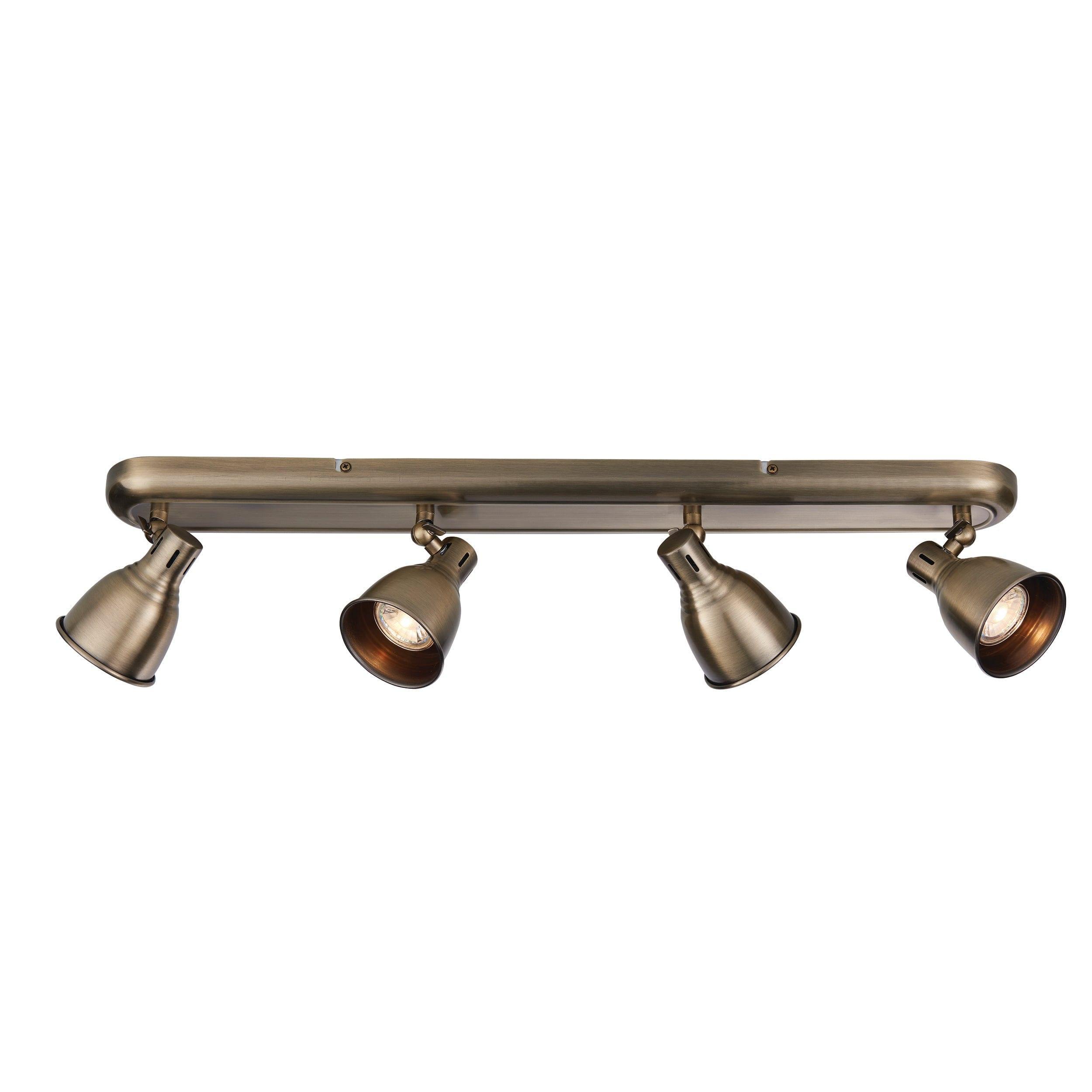 Endon Westbury Antique Brass Finish 4 Light Spot Light-OPEN-BOX-50-040626