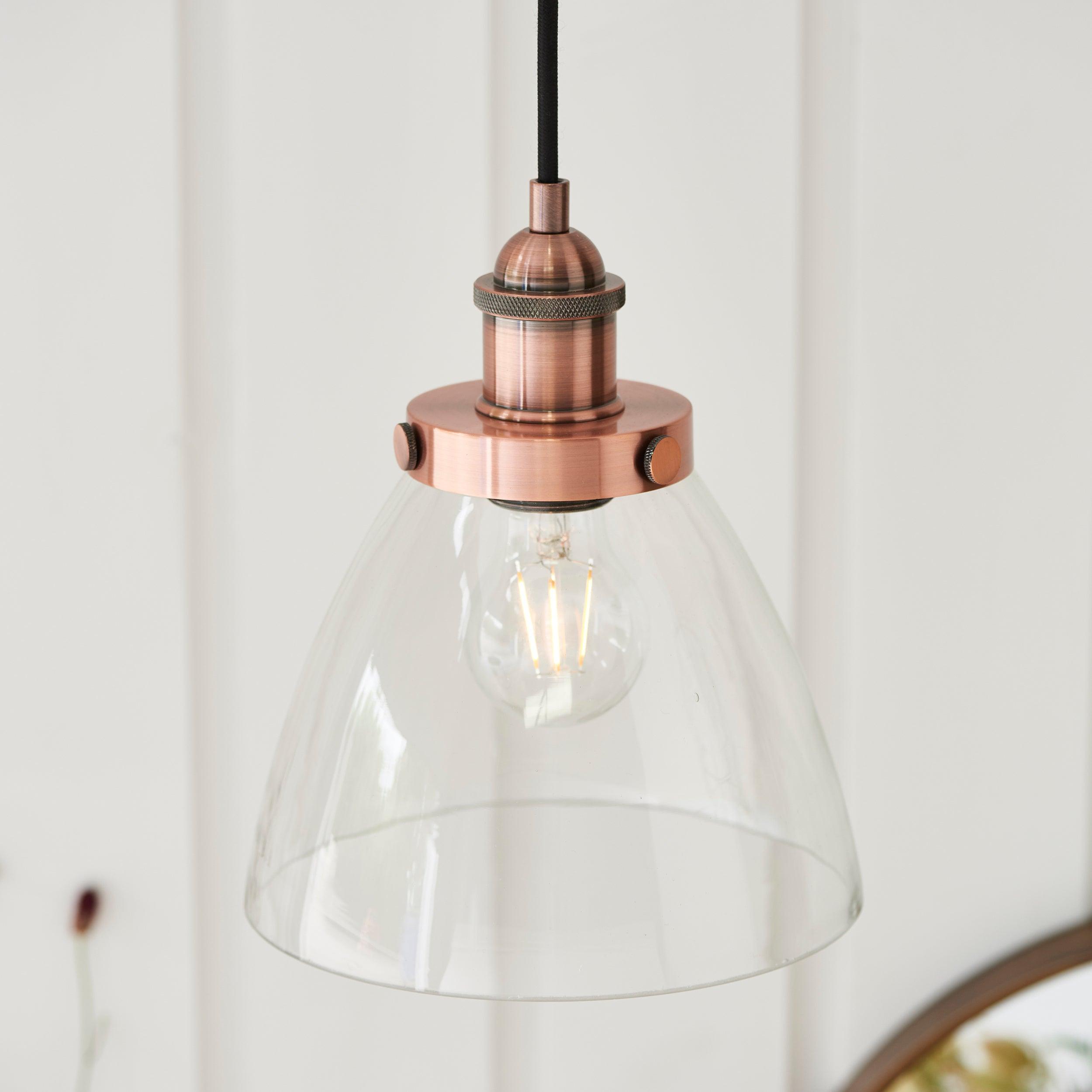Hansen Copper Kitchen Pendant Light 76332 - Focus Image