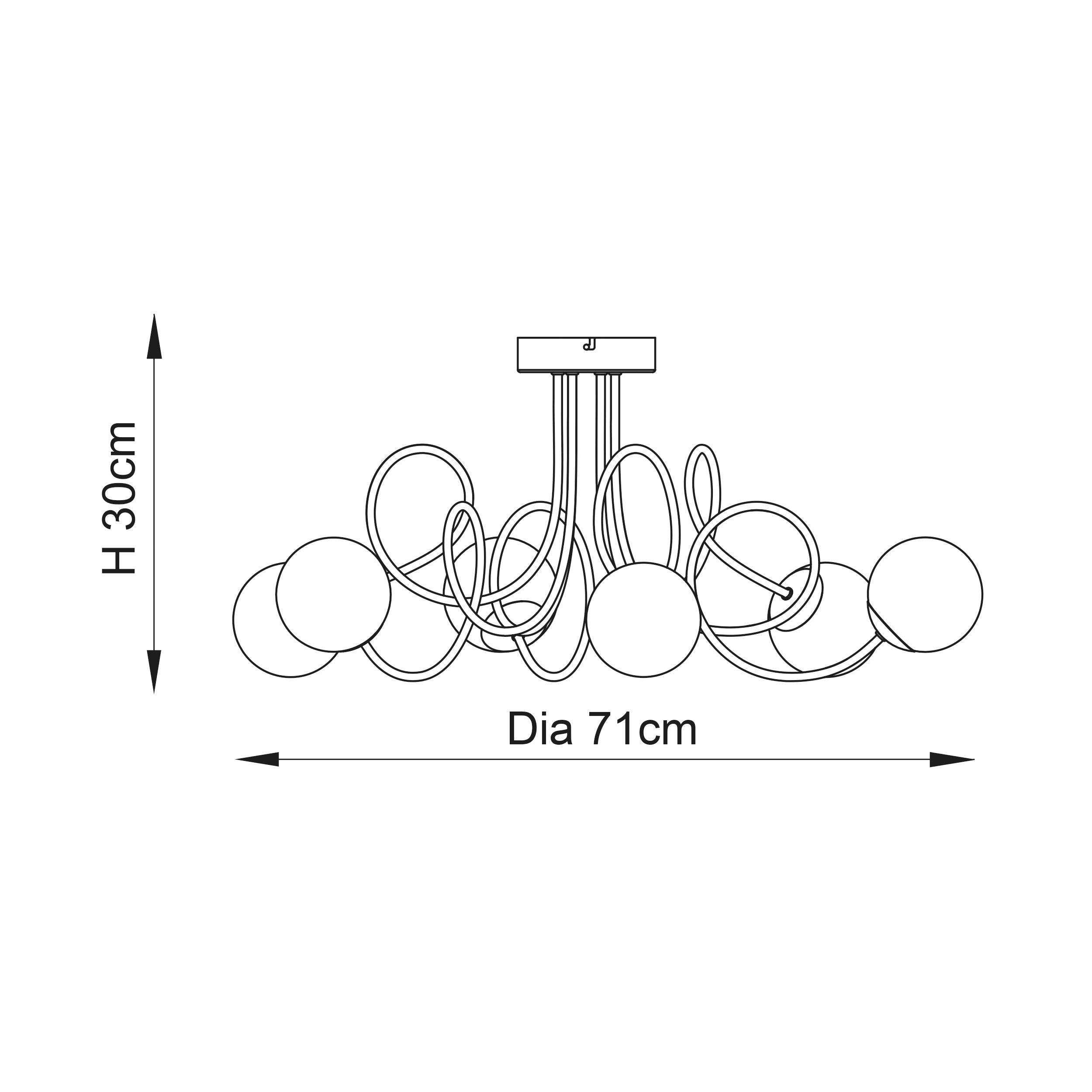 Auria 6lt Semi Flush by Endon Lighting Living Room Image 10